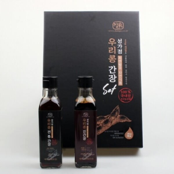 곰곰장터,성가정 우리콩 간장 선물세트 3호(전통간장 180ml + 진간장 180ml)